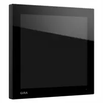 Gira G1 (2nd Gen) 208705 liečiamasis skydelis juodos spalvos – išmaniojo namo valdymo centras be WLAN