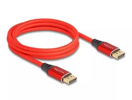 DeLOCK DisplayPort kabelis 16K 60 Hz 2 m raudonas metalinis