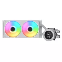 COUGAR CPU vandens aušintuvas Poseidon Vistek 240, ARGB, baltas, viskas viename skysčio aušintuvas, 12 cm, 700 RPM, 2500 RPM, baltas