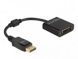 DeLOCK Adapter DisplayPort 1.2 (vyriškas) į DVI (moteriškas) 4K pasyvus juodas