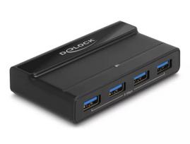 DeLOCK USB jungiklis 4 įrenginiai 2 pagrindiniai kompiuteriai 5Gbps juodas