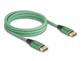 DeLOCK DisplayPort kabelis 16K 60 Hz 2 m žalias metalinis