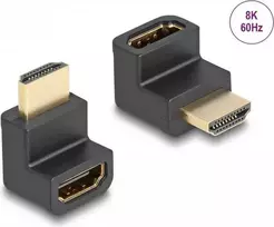 DeLOCK HDMI adapteris vyriškas–moteriškas 90° kampinis 8K 60 Hz juodas