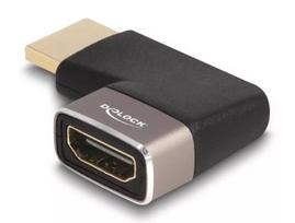 DeLOCK HDMI adapteris kištukas į lizdą 90° dešinėn 8K 60 Hz pilkas metalinis