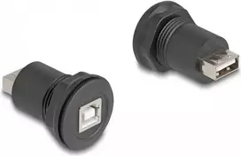 DeLOCK USB 2.0 Type-B į Type-A įmontuojama jungtis juoda 66744