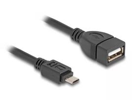 DeLOCK USB 2.0 OTG laidas Micro-B kištukas į A lizdą 11 cm