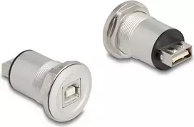 DeLOCK 88194 Kištukinis lizdas B tipas + USB A tipas juodas sidabrinis