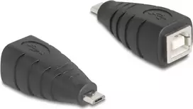 Kabelio lyties keitiklis DeLOCK 67201 USB Type Micro-B į USB Type-B juodas