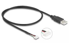 DeLOCK USB kabelis USB 2.0 0,6 m USB A 5 kontaktų gnybtų blokas juodas