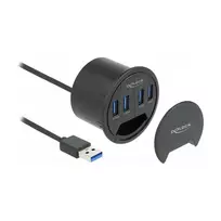 USB šakotuvas DeLOCK 64153 Type-A 5000Mbit/s Juodas