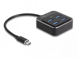 DeLOCK USB 3.2 Gen 2 USB Type-C centras 4 x USB Type-A 10Gbps