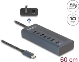 DeLOCK USB 3.2 Gen 1 Type-C 7 prievadų mazgas 10Gbit/s mėlynas 64288