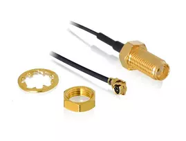 Koaksialinis kabelis DeLOCK 88824 0,35 m MHF (I-PEX) RF SMA juoda