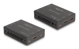 KVM prailgintuvas DELOCK 65957 – HDMI ir USB siųstuvas bei imtuvas, laidinis, iki 70 m, 18Gbit/s, 600 MHz, juodas
