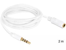 Garso ilginimo laidas DeLOCK 3.5 mm 2 m baltas