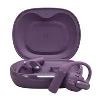Ausinės JBL Sense Pro TWS „Bluetooth“ su kabliuku, intraauralinės, 20–40000 Hz, USB-C įkrovimo stovas, violetinės