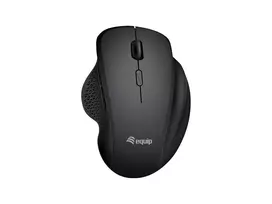 EQUIP 6 mygtukų dviejų režimų įkraunama belaidė pelė – dešinei rankai, optinė 1600 DPI, RF belaidis + Bluetooth, juoda
