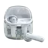 JBL Tune Flex Ghost Edition ausinės True Wireless Stereo (TWS) Į ausis Skambučiai/Muzika Bluetooth Permatomos, Baltos