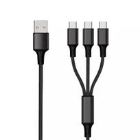USB laidas 2GO 797156 1,5 m USB B 3 x USB C juodas