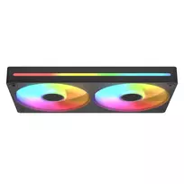 COUGAR Unity240-FB Vieno rėmo 240 mm ARGB PWM ventiliatorius su atvirkštiniu srautu ir sraigtiniu kabeliu, juodas