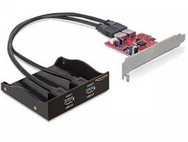 Delock 61775 USB 3.2 Gen 1 sąsajos plokštė su priekiniu skydeliu