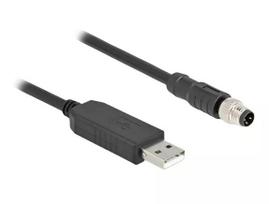 DeLOCK jutiklio/vykdiklio kabelis 1,8 m M8 USB 2.0 Type-A juodas 64258
