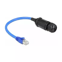 DELOCK Cat6 SF/UTP (S-FTP) tinklo kabelis 0,25 m — RJ-45 į RJ-45, juodas/mėlynas