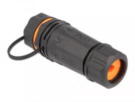 RJ-45 jungtis RJ-45 / RJ-45 DeLOCK 86700 juoda oranžinė
