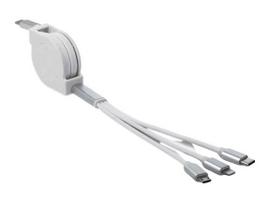 DeLOCK USB Type-C 3 in 1 ištraukiamas įkrovimo laidas Lightning Micro USB USB Type-C 0,98 m