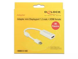 Vaizdo kabelio adapteris DeLOCK 62614 Mini DisplayPort į HDMI Type A Baltas 0,2 m