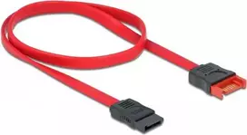 SATA kabelis DeLOCK 83954 0,6 m SATA 7 kontaktų juodas raudonas