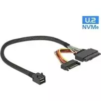 SAS kabelis DeLOCK 84823 0,3 m juodas