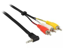 DeLOCK 84724 garso laidas 1.5m 3.5mm 3 x RCA juodas