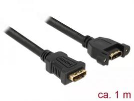 HDMI ilginimo kabelis DeLOCK 85466 1 m HDMI Type A (moteris-moteris) juodas