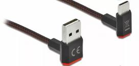 USB 2.0 kabelis DeLOCK EASY-USB 85278 Type-A (apverčiamas) į Type-C, 2 m, juodas