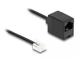 DeLOCK Telefono kabelis RJ11 kištukas į RJ45 lizdą juodas 10 m
