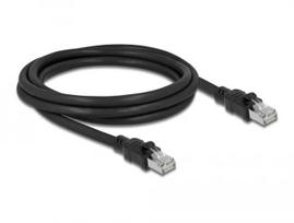 Tinklo kabelis DeLOCK RJ45 Cat.6A F/UTP 2m juodas