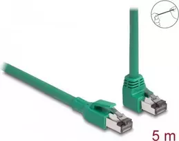 DeLOCK RJ45 tinklo kabelis PROFINET SF/UTP 90° kampu 5 m žalias
