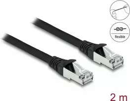 Tinklo kabelis DeLOCK RJ45 Cat.6A 2m juodas