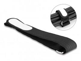 Kabelio raištis su lipnia juosta DeLOCK 457x25mm juodas 5 vnt.