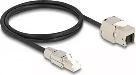 DeLOCK Laidas RJ45 kištukas lauko montavimui į Keystone Modulį RJ45 lizdas Cat.6A 1 m