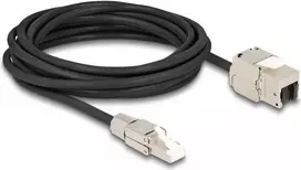 DeLOCK kabelis RJ45 kištukas lauko montavimui į Keystone modulį RJ45 lizdas Cat.6A 5 m
