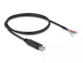 DeLOCK adapterinis kabelis USB 2.0 Type-A į RS-485 1 m juodas