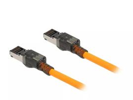 Tinklo kabelis DeLOCK RJ45 USB Type-C 5m Cat6A Oranžinis