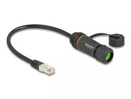 Tinklo kabelis DeLOCK 88147 RJ45 į RJ45 Cat.6A 0,25 m juodas