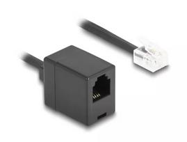 DeLOCK telefono laidas 90347 10 m Juodas RJ-11