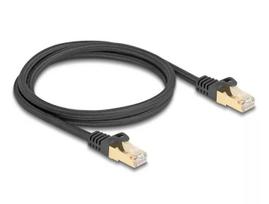 DeLOCK RJ45 tinklo kabelis Cat.6A S/FTP 1m juodas