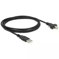 USB kabelis DeLOCK 2m USB 2.0 USB A USB B juodas