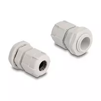 Kabelio įvadas M16 DELOCK, plastikinis, pilkas, pakuotė po 10 vnt.