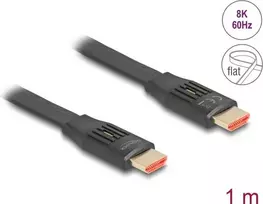 DeLOCK HDMI kabelis 1 m Type A Standartinis Juodas 48Gbit/s